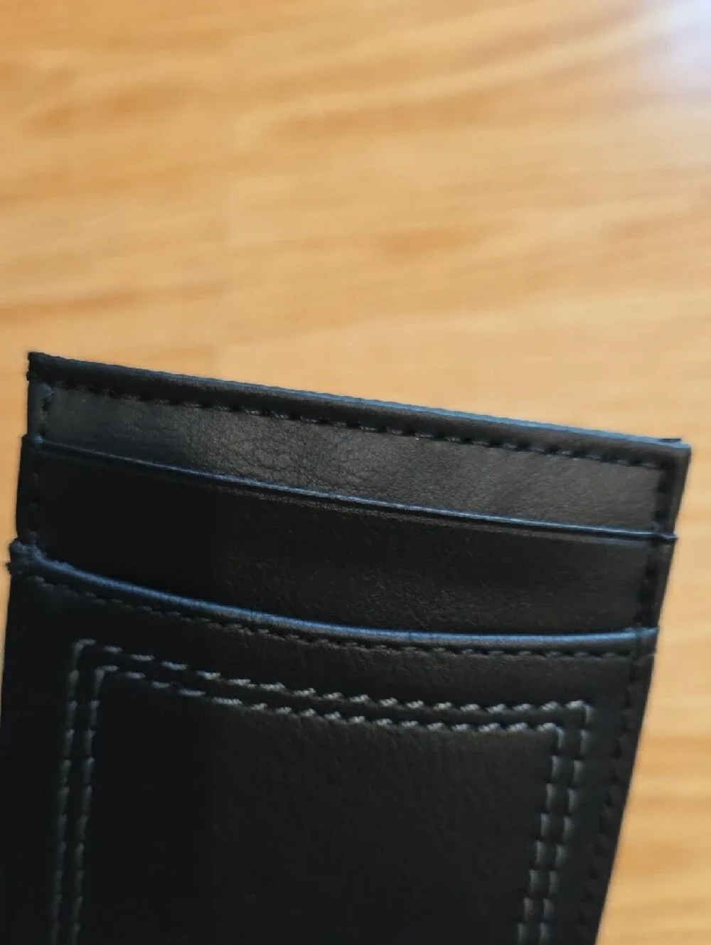 Levi's Black Slim Leather Card & Key Holder
